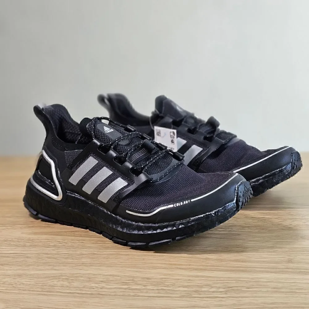 Adidas Ultraboost 20 Cold Ready Running Shoes Women’s 6 Black Silver Q46487 New